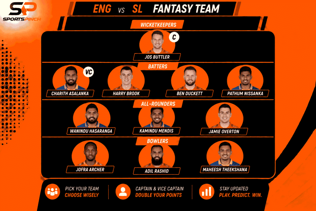 ENG vs SL Fantasy Prediction
