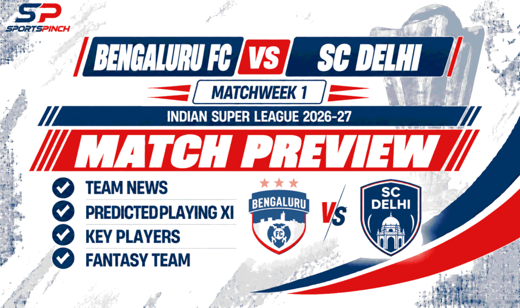 Bengaluru FC vs SC Delhi Match Preview for ISL 2026-27 Matchweek 1 featuring team news, predicted playing XI, key players, and fantasy team.