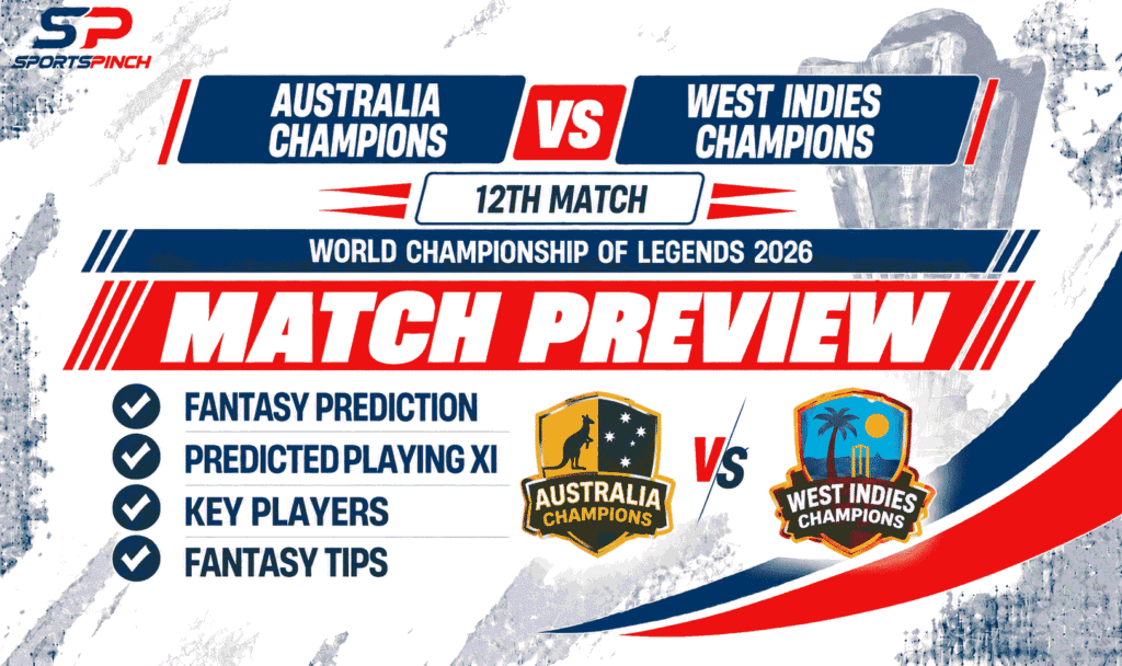 AUS C vs WI C Head to Head Record Australia Champions vs West Indies Champions T20 Record