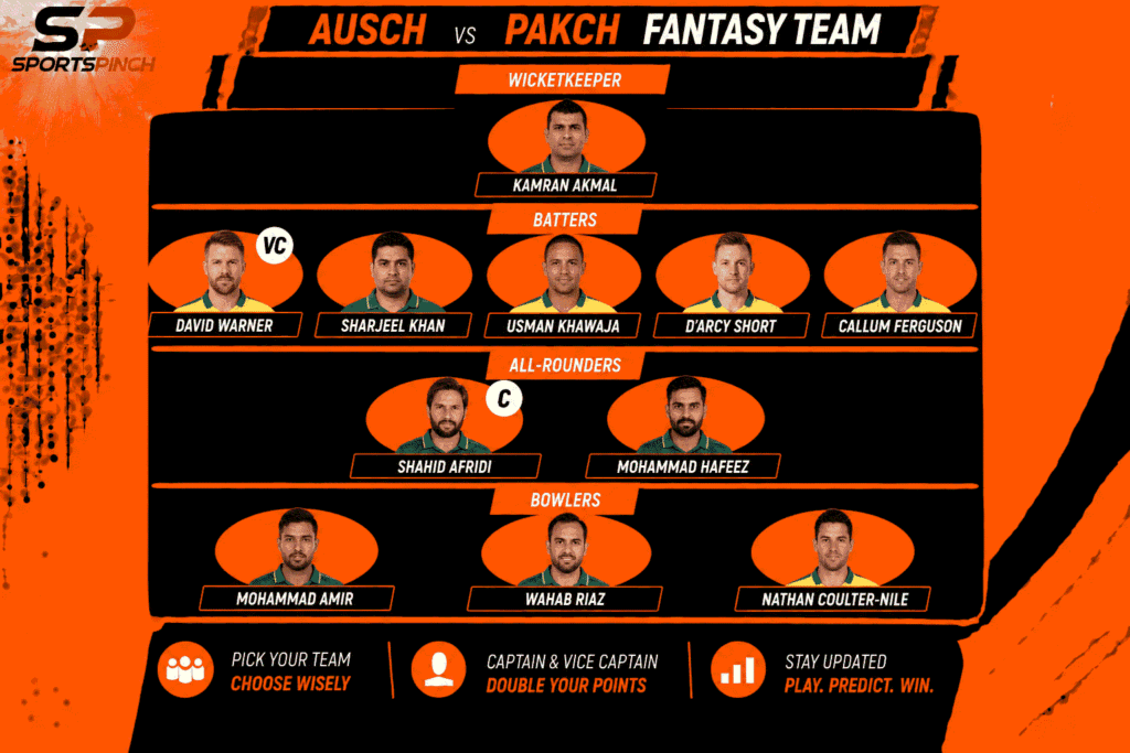 AUSCH vs PAKCH Fantasy Team