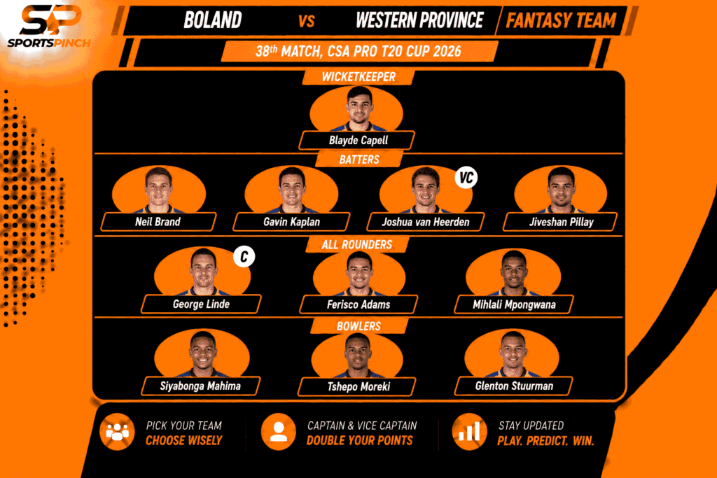 Boland vs Western Province Fantasy Team: Small Leagues
